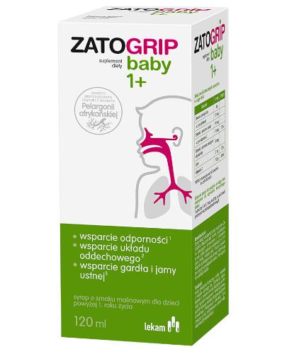 zdjęcie produktu Zatogrip Baby 1+ syrop o smku malinowym dla dzieci 120 ml