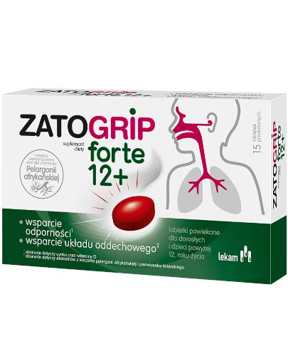 podgląd produktu Zatogrip Forte 12+ dla dzieci i dorosłych 15 tabletek