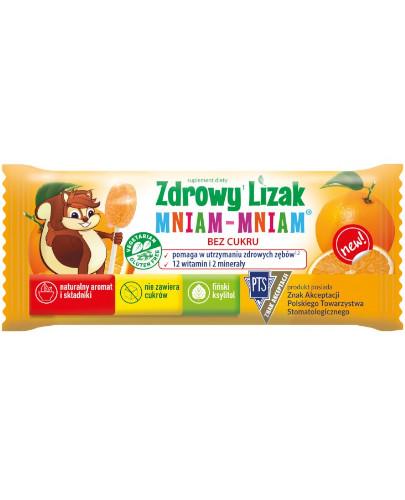 zdjęcie produktu Zdrowy lizak Mniam-Mniam o smaku pomarańczy (łezka) 1 sztuka