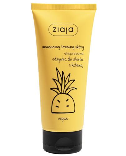 podgląd produktu Ziaja ananasowy trening skóry ekspresowa odżywka do włosów z kofeiną 100 ml