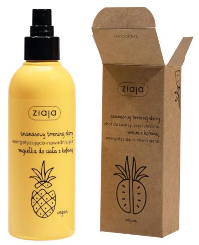 podgląd produktu Ziaja ananasowy trening skóry shot do twarzy, szyi i dekoltu serum z kofeiną energetyzująco-nawilżające 50 ml