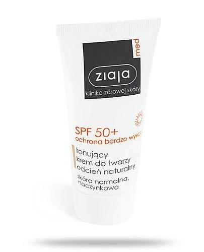 zdjęcie produktu Ziaja Med tonujący krem do twarzy odcień naturalny SPF 50+ skóra normalana i naczynkowa 50 ml