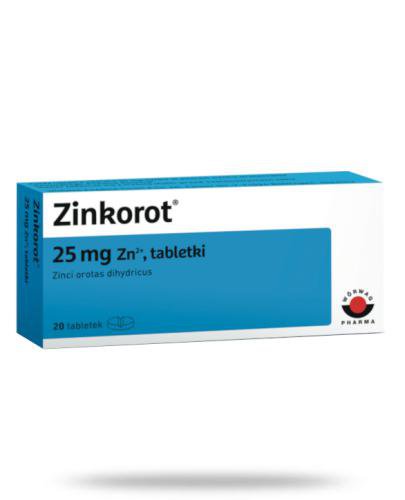 podgląd produktu Zinkorot 25mg cynk 20 tabletek