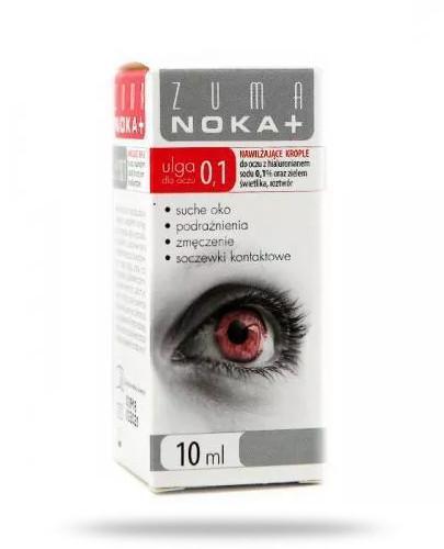 zdjęcie produktu Zuma Noka + Ulga dla oczu 0,1% krople nawilżające z hialuronianem 10 ml
