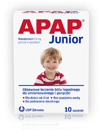 Apap Junior 250 mg x 10 sasz